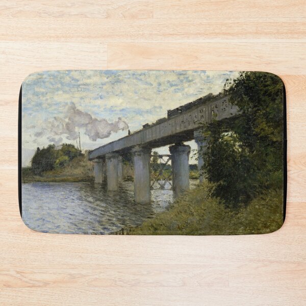 Item preview, The Railroad Bridge in Argenteuil by Claude Monet: Impressionist River Landscape Poster designed and sold by artofuniverse.