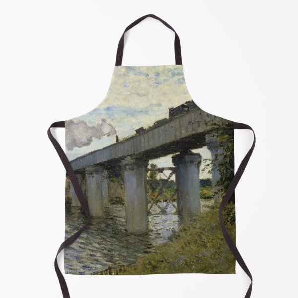 Item preview, The Railroad Bridge in Argenteuil by Claude Monet: Impressionist River Landscape Poster designed and sold by artofuniverse.