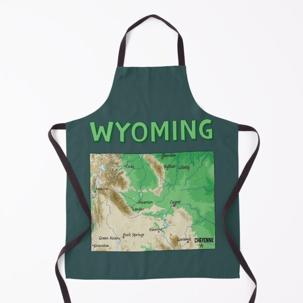 Item preview, Wyoming State Map - Artistic Topographic Style designed and sold by mashmosh.
