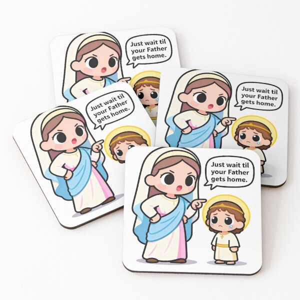 Item preview, Funny Religious Cartoon Illustration designed and sold by AnInfiniteInkwell.