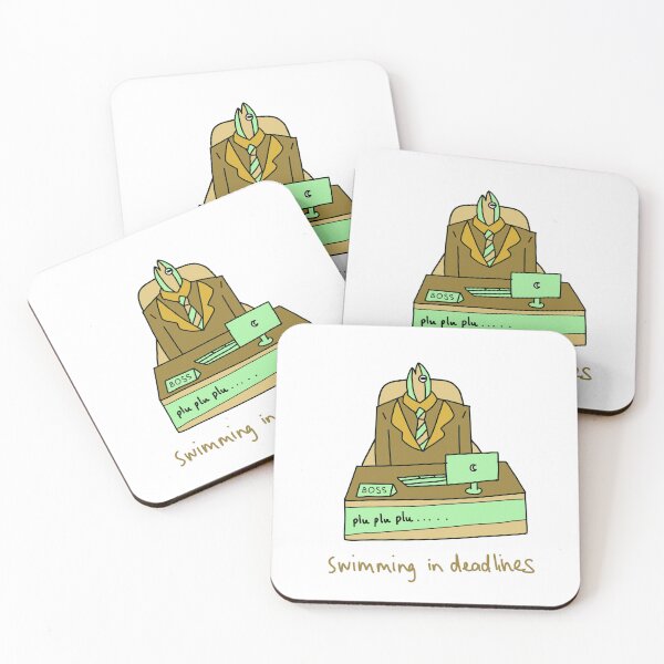 Item preview, Swimming in Deadlines Funny Office Boss Cartoon designed and sold by Baby-Care.