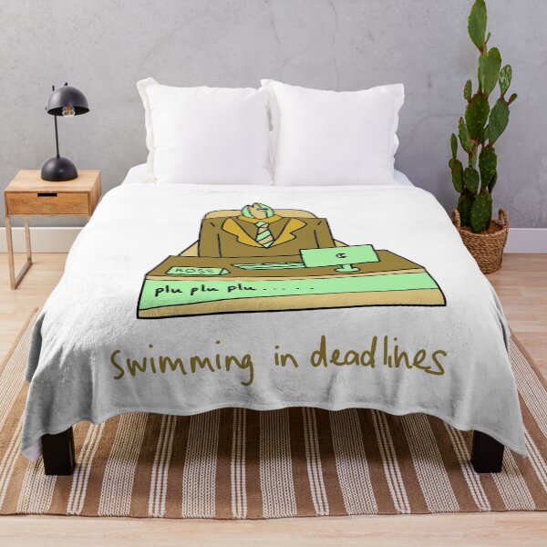 Item preview, Swimming in Deadlines Funny Office Boss Cartoon designed and sold by Baby-Care.