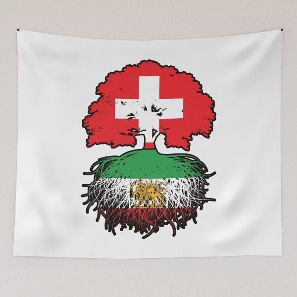 Item preview, Swiss Grown, Iranian Roots – Lion and Sun Heritage Design designed and sold by FlagX.