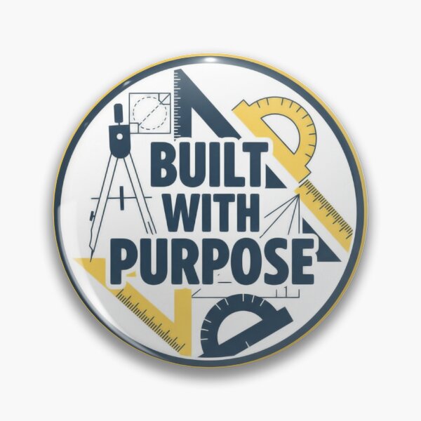 Item preview, Built With Purpose – Engineer Faith Sticker Design designed and sold by Illustrated Faith.