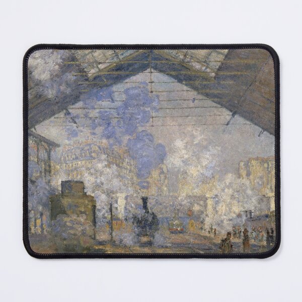 Item preview, The Saint Lazare Station by Claude Monet: Impressionist Paris Train Station Poster designed and sold by artofuniverse.