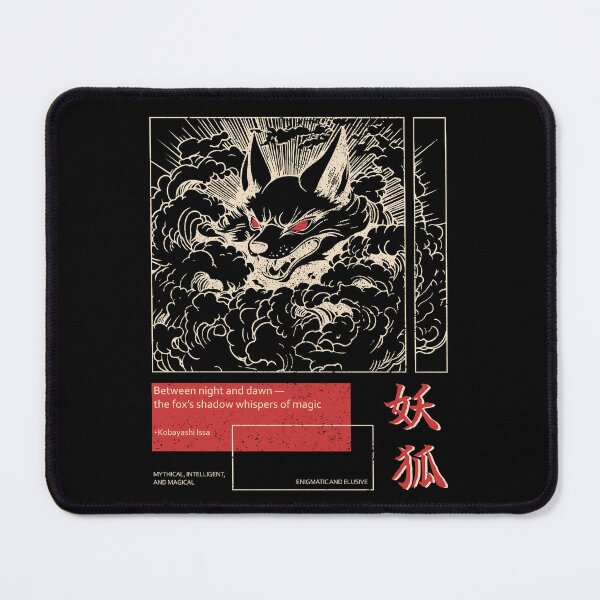 Item preview, Japanese Haiku Art: Mystic Fox at Dawn (Whispers of Magic Between Shadow and Light) designed and sold by PurpleWingsArt.