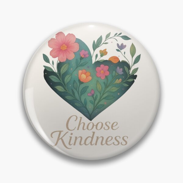 Item preview, Choose Kindness Floral Heart Illustration designed and sold by AnInfiniteInkwell.