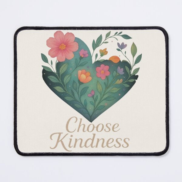 Item preview, Choose Kindness Floral Heart Illustration designed and sold by AnInfiniteInkwell.