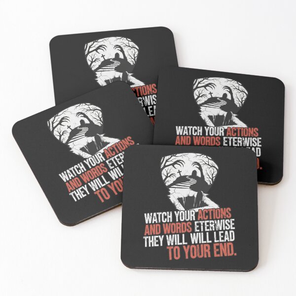 Item preview, Gothic Cemetery Art – “Watch Your Actions and Words or They Will Lead You to Your End” Dark Quote Design designed and sold by PunkVerseStudio.