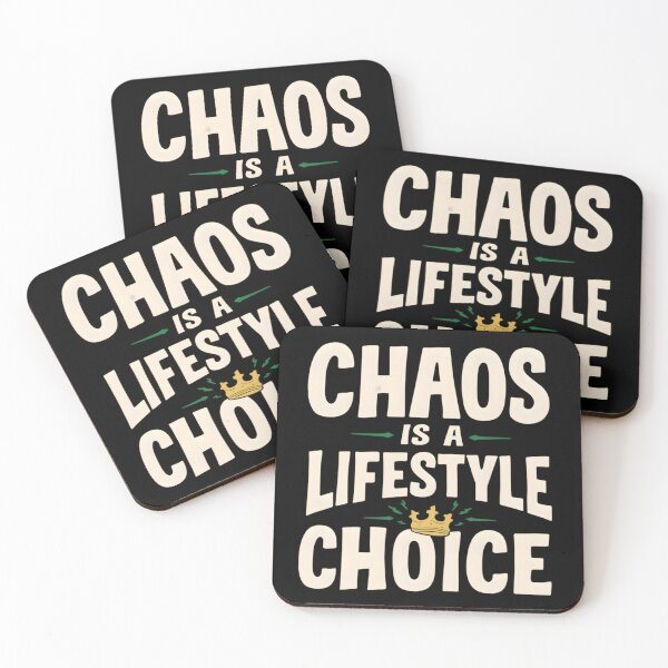 Item preview, Chaos Is a Lifestyle Choice – Funny Villain Energy Quote Design designed and sold by gavinroyal.