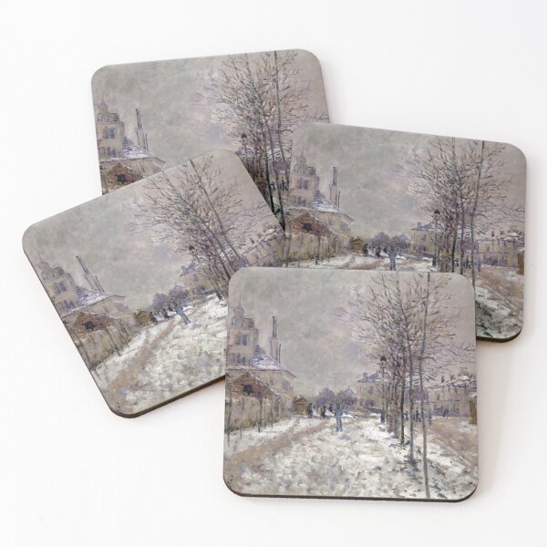 Item preview, The Snow Covered Boulevard De Pontoise in Argenteuil by Claude Monet: Winter Impressionist Wall Art designed and sold by artofuniverse.