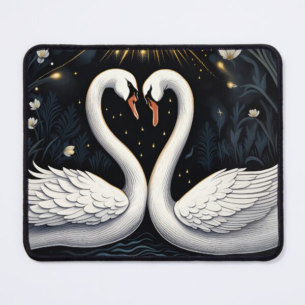 Item preview, Swan Lovers on a Full Moon Night designed and sold by FriskyLemur.