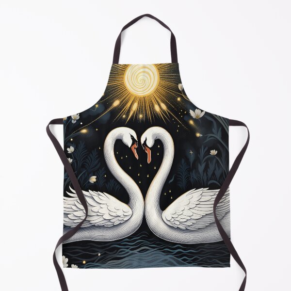 Item preview, Swan Lovers on a Full Moon Night designed and sold by FriskyLemur.