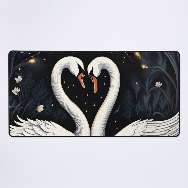 Item preview, Swan Lovers on a Full Moon Night designed and sold by FriskyLemur.