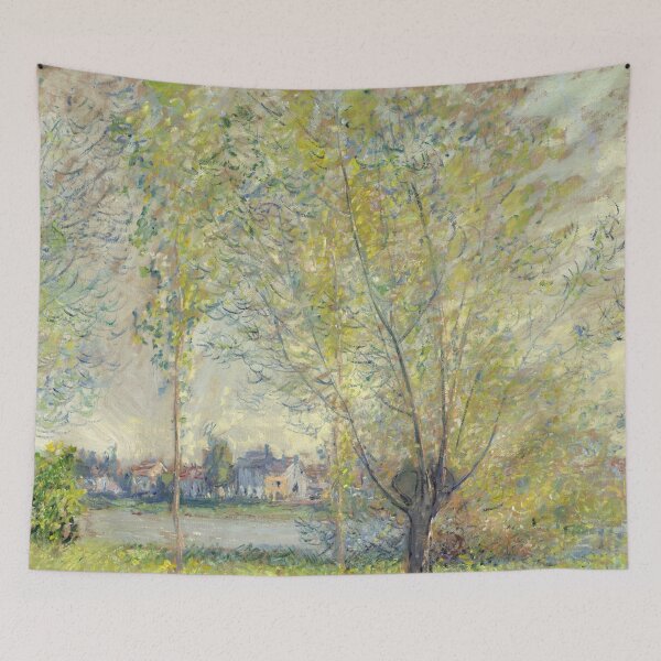 Item preview, The Willows by Claude Monet: Tranquil Impressionist Riverside Landscape Poster designed and sold by artofuniverse.