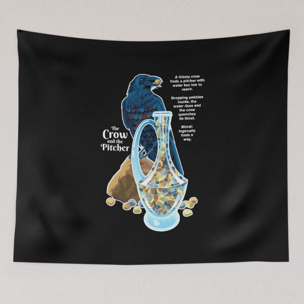 Item preview, The Crow And The Pitcher - Aesop's Fable designed and sold by Vector-Artist.