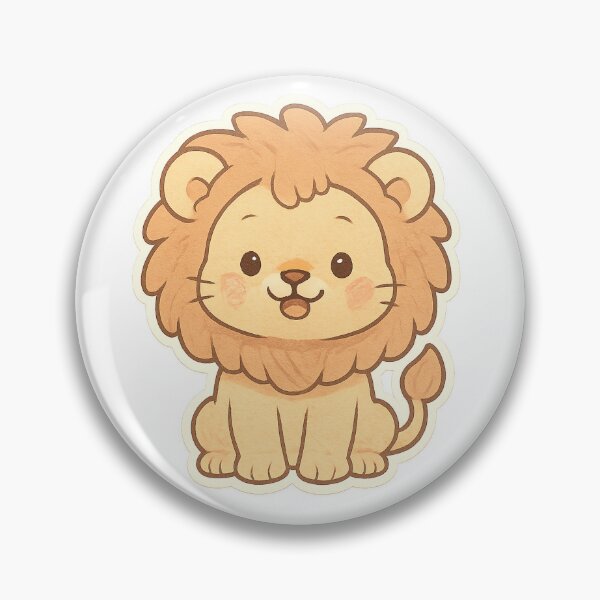 Artikelvorschau, Aesthetic Cheerful Lion cub Sticker entworfen und verkauft von StickMint.