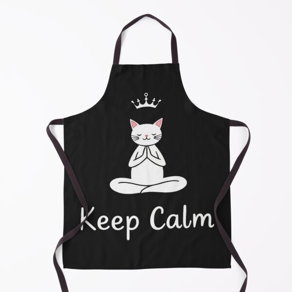 Item preview, Keep Calm Yoga Cat Queen – Cute Yoga Cat Illustration designed and sold by Sparkofart07.