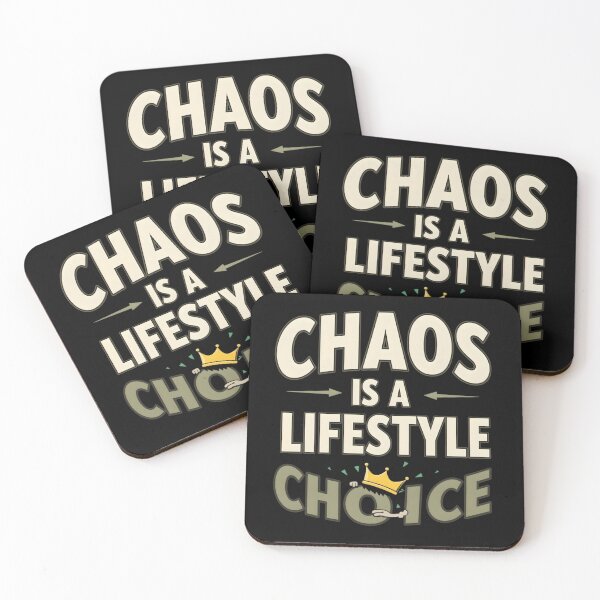 Item preview, Chaos Is a Lifestyle Choice – Funny Villain Energy Quote Design designed and sold by gavinroyal.
