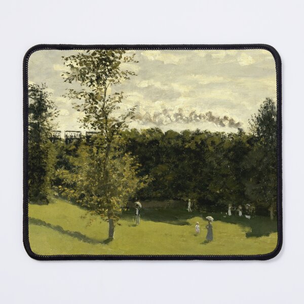 Item preview, Train in the Countryside by Claude Monet: Serene Impressionist Landscape Poster designed and sold by artofuniverse.