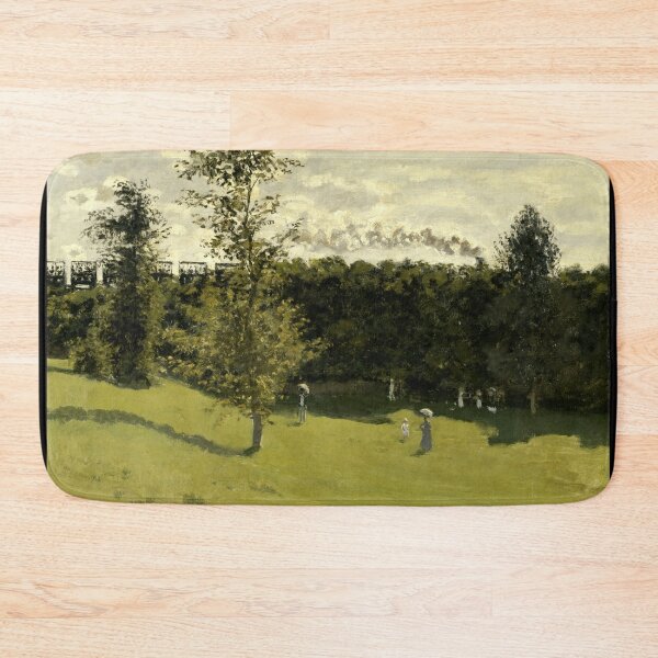 Item preview, Train in the Countryside by Claude Monet: Serene Impressionist Landscape Poster designed and sold by artofuniverse.