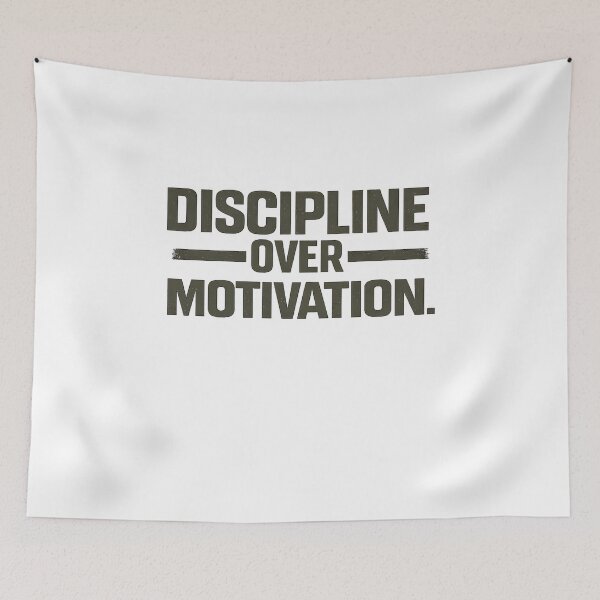 Item preview, DISCIPLINE OVER MOTIVATION designed and sold by Tactical Override.