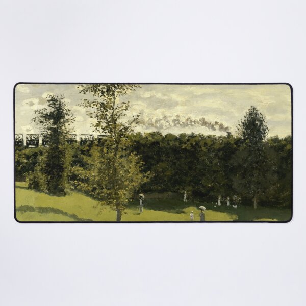 Item preview, Train in the Countryside by Claude Monet: Serene Impressionist Landscape Poster designed and sold by artofuniverse.