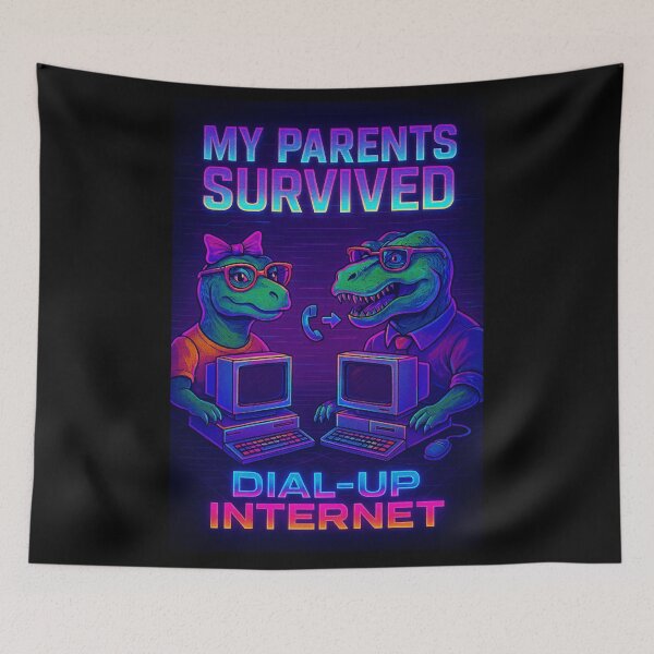 Item preview, My Parents Survived Dial Up Internet designed and sold by JI-PIXEL-PLACE.