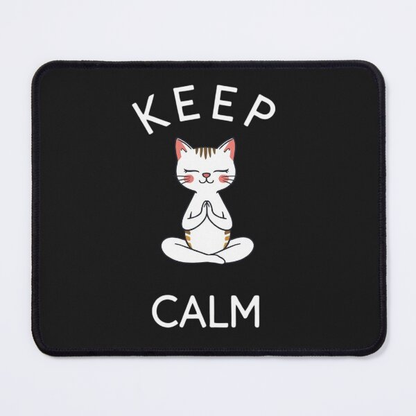 Item preview, Keep Calm Yoga Cat – Cute Mindfulness Cat Illustration designed and sold by Sparkofart07.