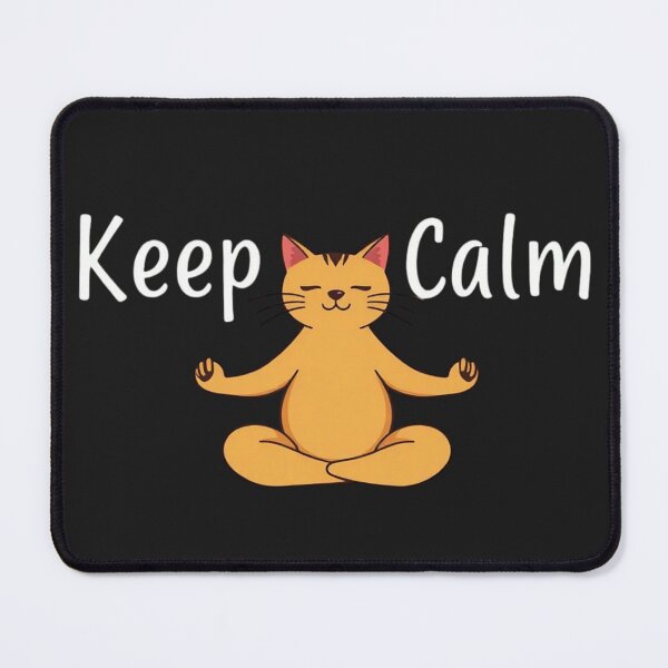 Item preview, Keep Calm Yoga Cat – Cute Mindfulness Cat Illustration designed and sold by Sparkofart07.