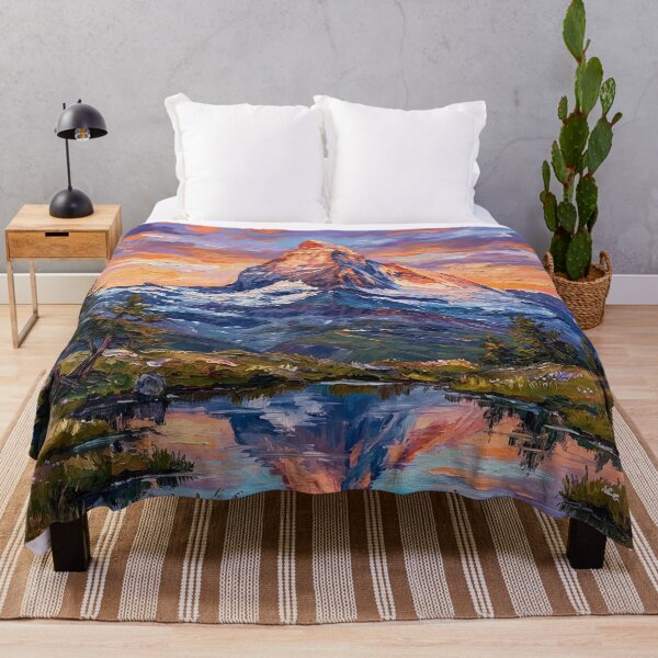 Item preview, Majestic Matterhorn Sunrise with Lake Reflection - Impasto Oil Painting designed and sold by PrintShopGeneva.
