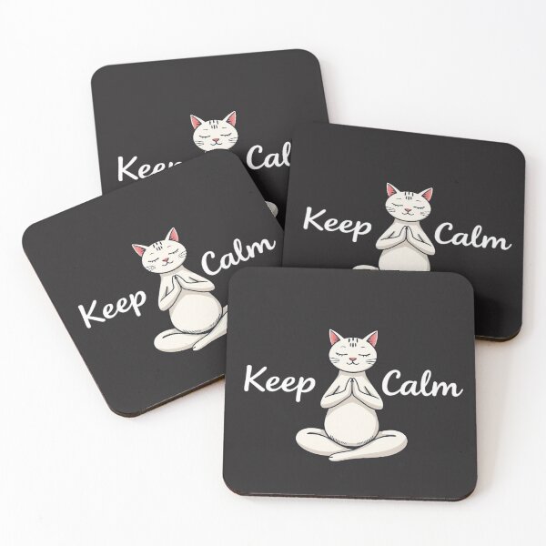 Item preview, Keep Calm Yoga Cat – Cute Mindfulness Cat Illustration designed and sold by Sparkofart07.
