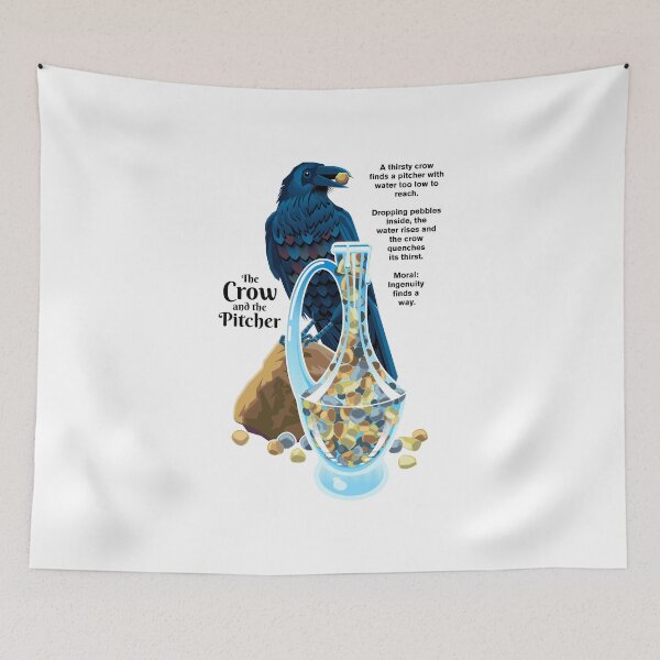 Item preview, The Crow And The Pitcher - Aesop's Fable 2 designed and sold by Vector-Artist.