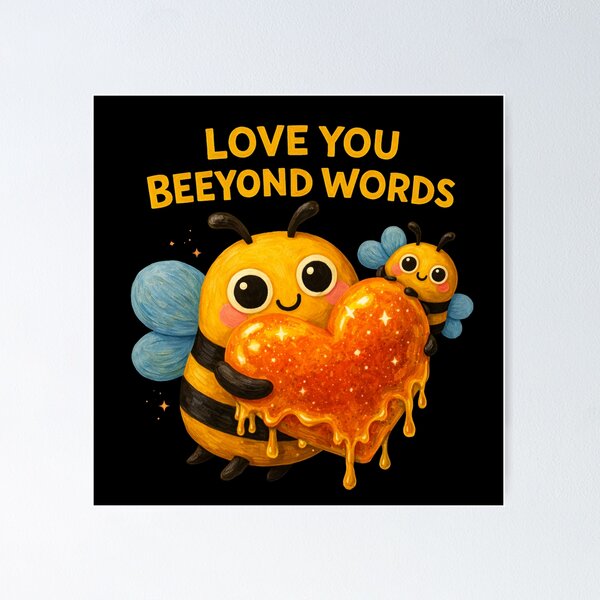 Item preview, Love You Beeyond Words Bee Art designed and sold by Liv Solara.