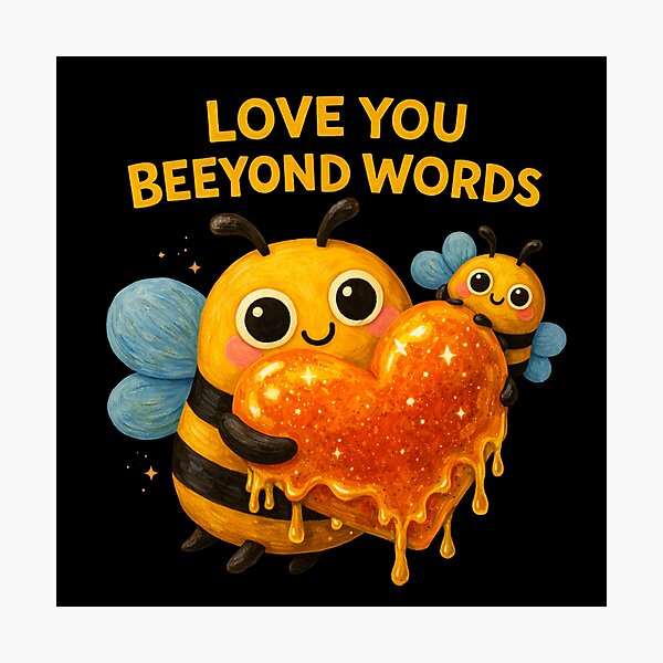 Aperçu de l'œuvre Je t'aime au-delà des mots, art de l'abeille créée et vendue par Liv Solara.