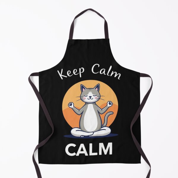 Item preview, Keep Calm Yoga Cat – Cute Mindfulness Cat Illustration designed and sold by Sparkofart07.