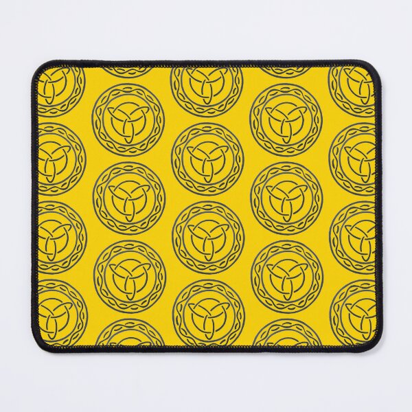 Item preview, Celtic Inspired Emblem Design Intricate Pattern Sheild Badge Unique Authentic Yellow Background designed and sold by Arniesart85.