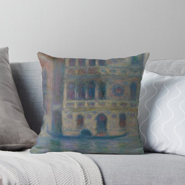 Item preview, Venice Palazzo Dario by Claude Monet: Dreamlike Venetian Canal Fine Art Print designed and sold by artofuniverse.