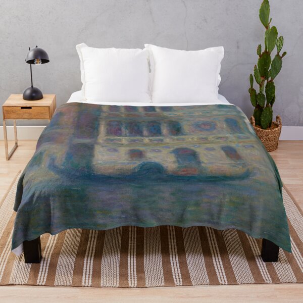 Item preview, Venice Palazzo Dario by Claude Monet: Dreamlike Venetian Canal Fine Art Print designed and sold by artofuniverse.