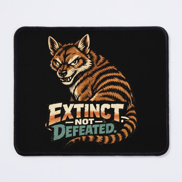 Item preview, Extinct Not Defeated Tasmanian Tiger Vintage Art - Retro Thylacine Wildlife Graphic - Fierce Australian Marsupial Predator Quote - Ancient Hunter Legacy Design - Gritty Survivalist Spirit Artwork designed and sold by Vivaan Studio.