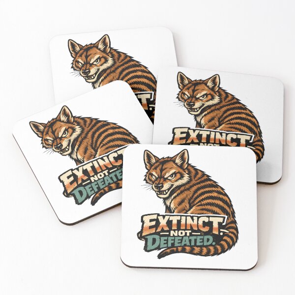Item preview, Extinct Not Defeated Tasmanian Tiger Vintage Art - Retro Thylacine Wildlife Graphic - Fierce Australian Marsupial Predator Quote - Ancient Hunter Legacy Design - Gritty Survivalist Spirit Artwork designed and sold by Vivaan Studio.