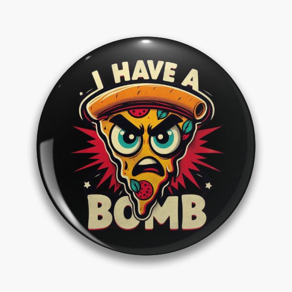 Item preview, I Have a Bomb Pizza Slice Retro Vintage Cartoon designed and sold by Zoo-Moo.