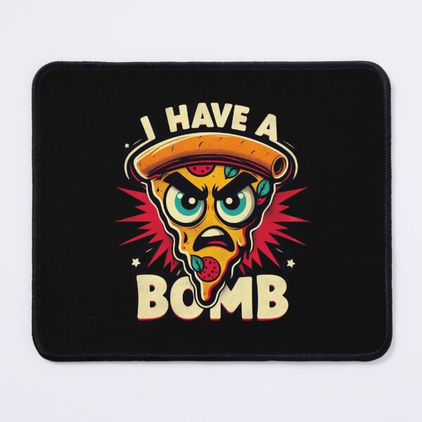 Item preview, I Have a Bomb Pizza Slice Retro Vintage Cartoon designed and sold by Zoo-Moo.