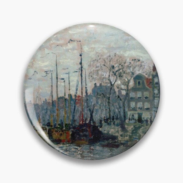 Item preview, View of the Prins Hendrikkade and the Kromme Waal by Claude Monet: Impressionist Cityscape Poster designed and sold by artofuniverse.