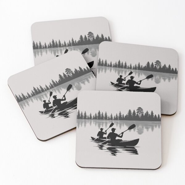 Item preview, Lispe Canoe Silhouette Forest Lake Reflection  designed and sold by Lispe-Designs.