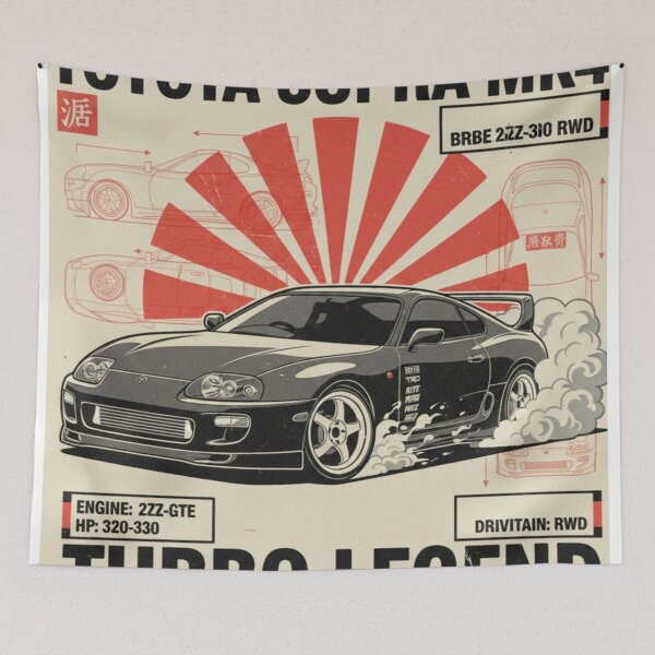Item preview, Toyota Supra retro techno design designed and sold by Nihoni Store.