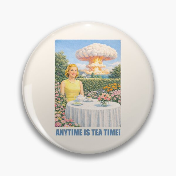 Item preview, Anytime Is Tea Time – 1950s Atomic Bomb Satire Garden Scene designed and sold by Maljonic.