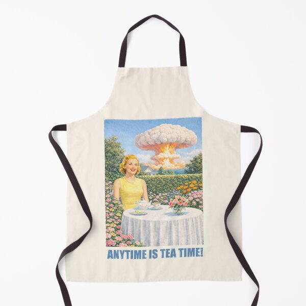 Item preview, Anytime Is Tea Time – 1950s Atomic Bomb Satire Garden Scene designed and sold by Maljonic.