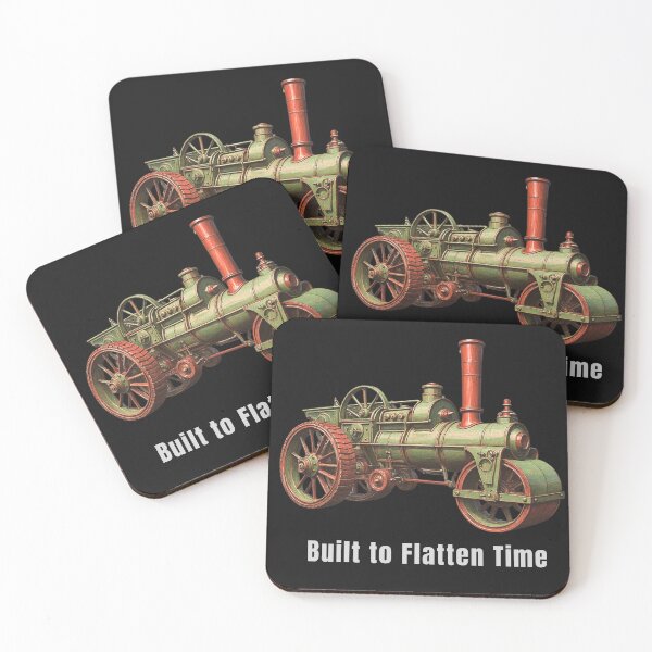 Item preview, Vintage Steam Roller – Industrial Work Vehicle Illustration designed and sold by PAPIRO SIGLO XXI.