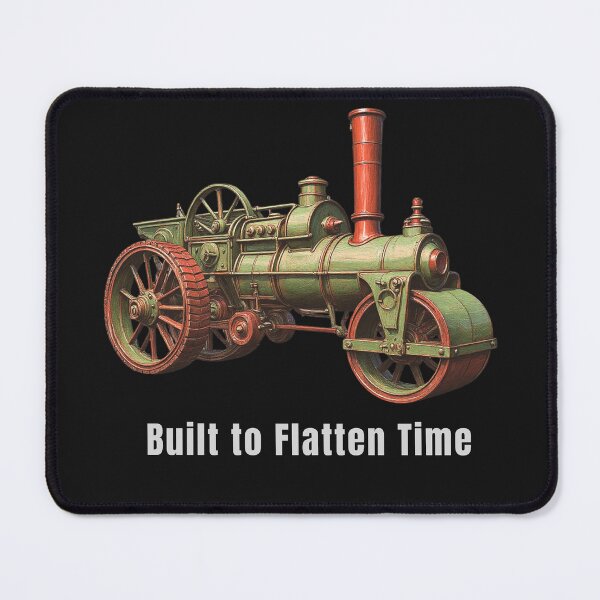 Item preview, Vintage Steam Roller – Industrial Work Vehicle Illustration designed and sold by PAPIRO SIGLO XXI.